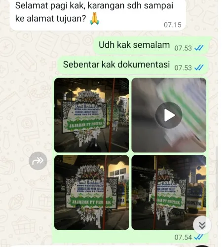 Pengiriman Papan Bunga Selamat Ketanggan Gembong