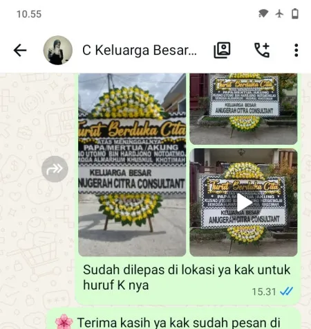 Pengiriman Papan Bunga Duka Ketanggan Gembong